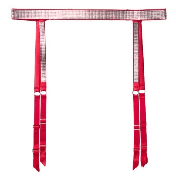 (M/L) Victoria's Secret VERY SEXY Shine Strap Garter Belt - Picture 1 of 8